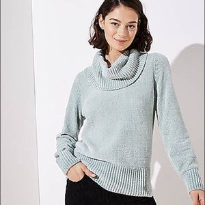 LOFT Chenille Cowl Neck Sweater